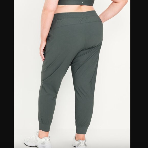 Old Navy High-Waisted SleekTech Joggers Size XXL Green Stretch Athleisure Pocket - Picture 2 of 14